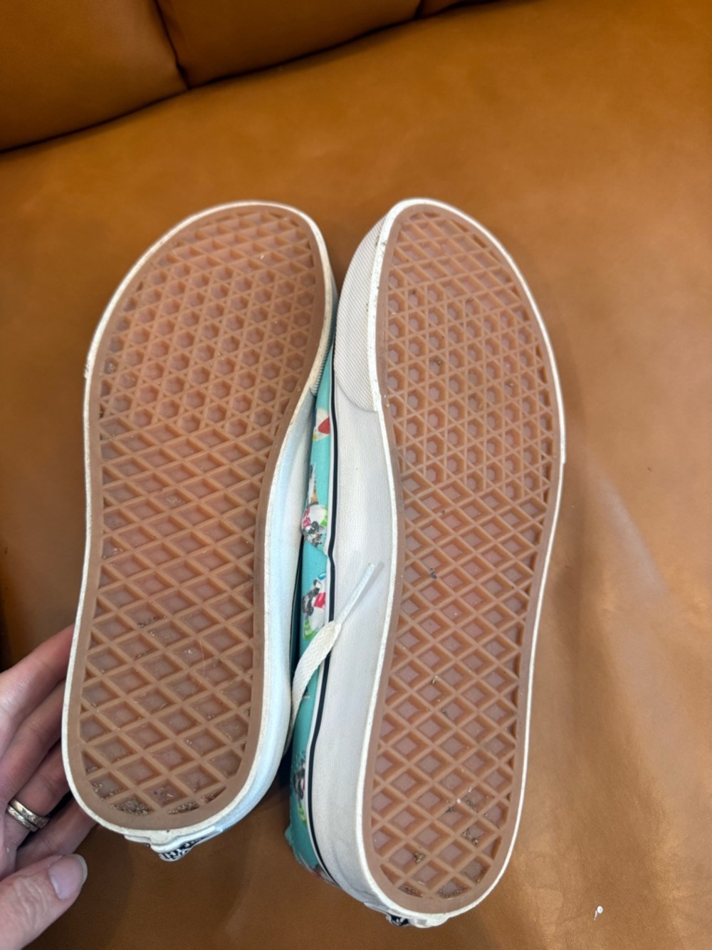 Vans Aqua Canvas Sneakers with Beach Ball & Cat Print - Picture 3 of 10